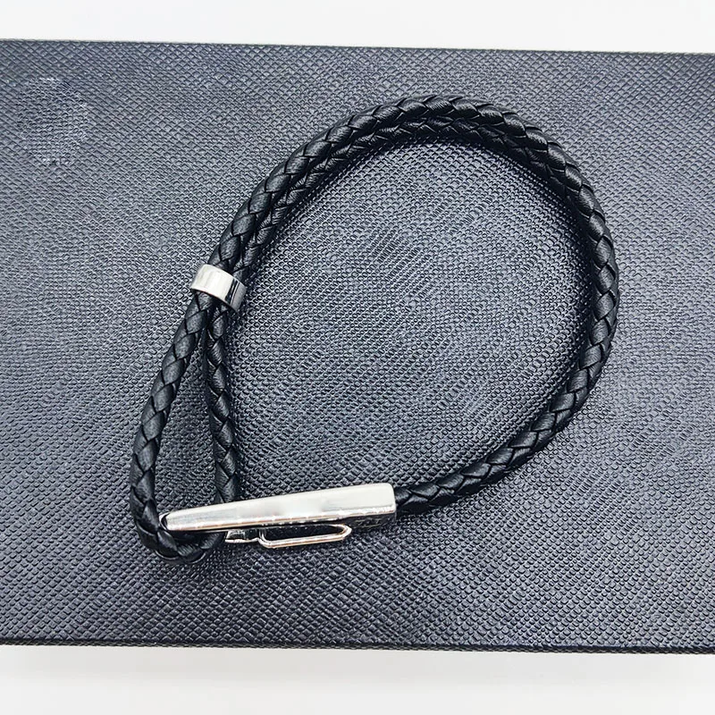 

Z05 Bracelet With Six Star Luxury Designe Blue Black Oil Droplets Lobster Clasp Leather Couple Rope MB Style