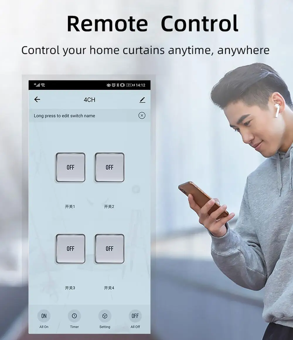 de Relé Tuya, APP Controle Remoto, WiFi