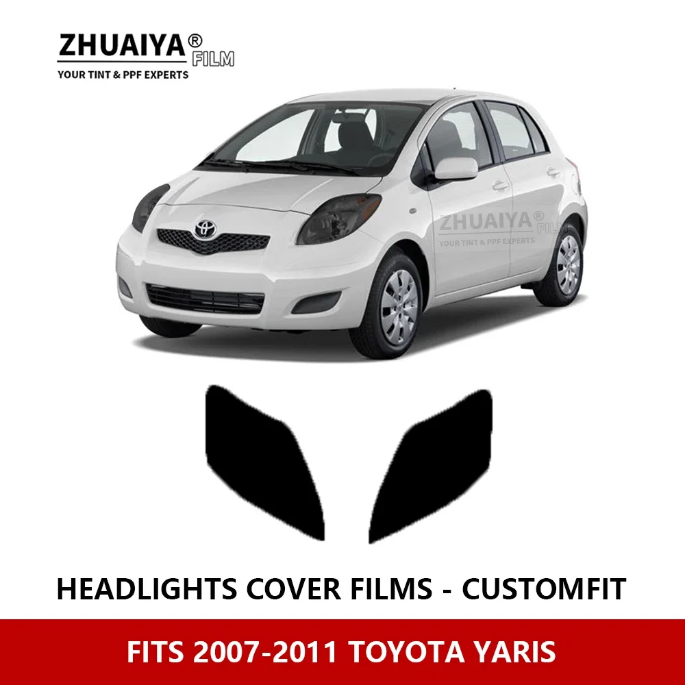 

Для TOYOTA YARIS 2007-2011 Автомобильная внешняя фара с защитой от царапин PPF предварительно отрезанная Защитная пленка для ремонта автомобильные наклейки аксессуары