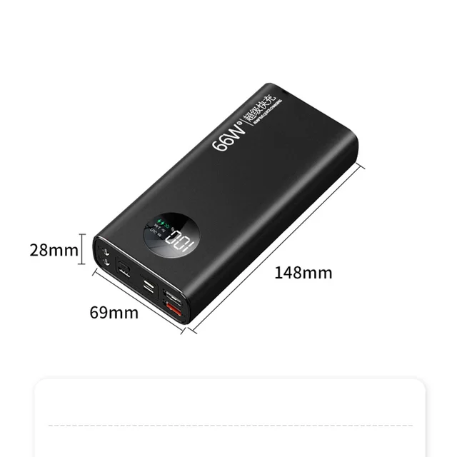 Super Fast Charge Power Bank 50000mah tragbares Ladegerät Zusatz batterie ladegerät Digital anzeige mit Taschenlampe für iPhone mi – Bild 6