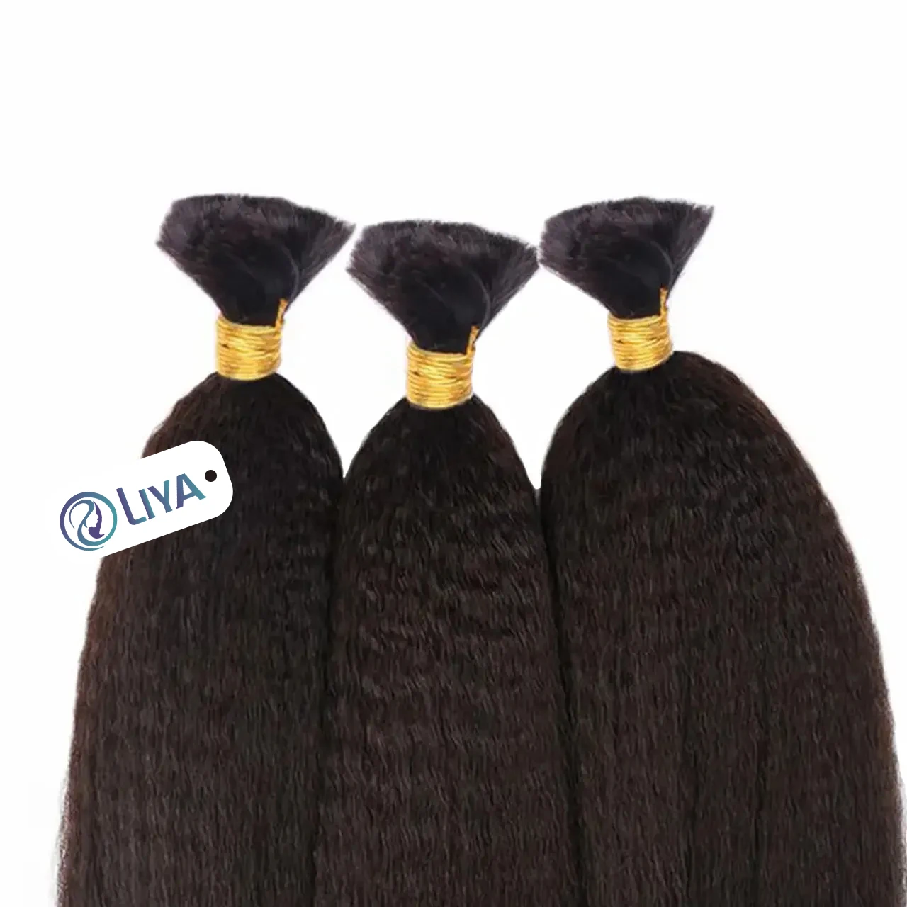Kinky Straight Bulk Hair for Braiding 100% Unprocessed Human Hair Extensions Brazilian Human Braiding No Weft Bundles