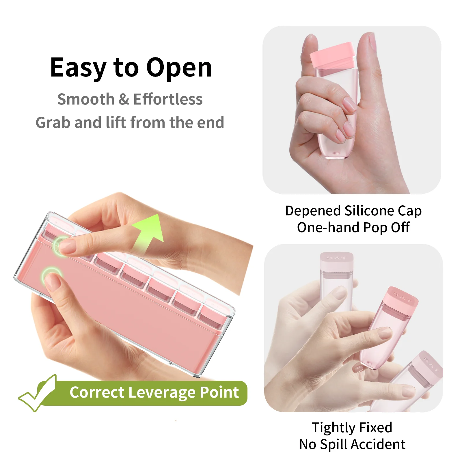 Compact Pill Organizer Travel Case | Detachable Daily Dispenser with Color-Coded Compartments
