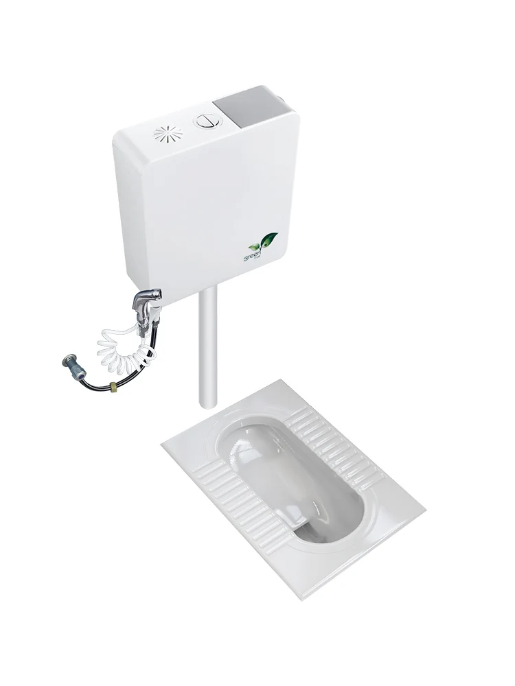*LP Household Ceramic Squatting Pan Flushing Cistern Set Bathroom Potty Chair-Type Toilet Deodorant Urinal 2