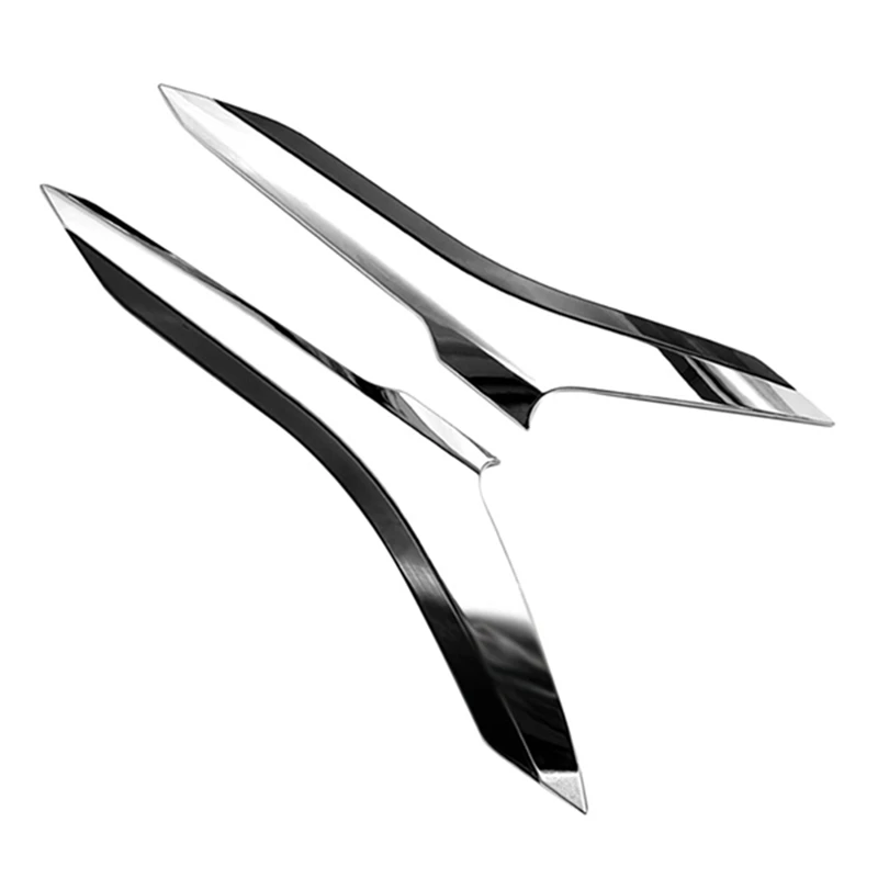 

For Toyota Alphard Vellfire 2016-2019 Car ABS Chrome Front Headlight Lamp Cover Garnish Strip Eyebrow Cover Trim