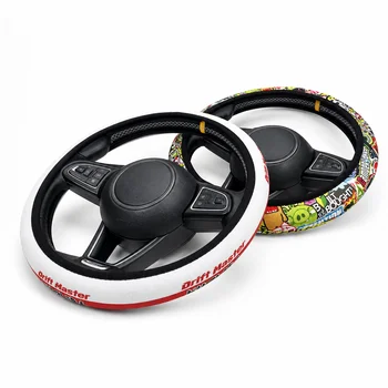 Coprivolante per Auto Stile JDM, Copertura Universale 37-38cm Traspirante, Accessori Auto