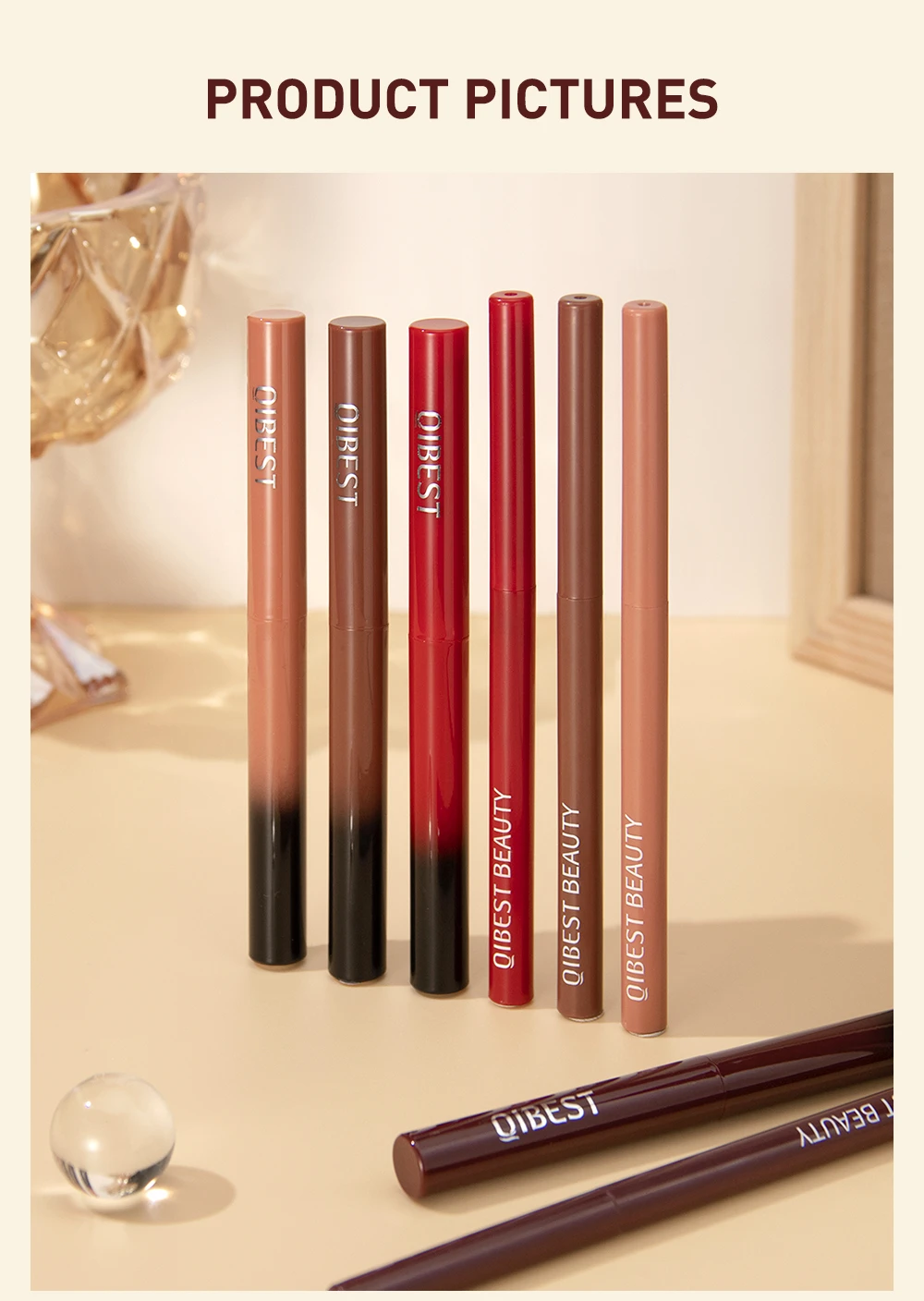 Langhaftendes Lippenstift- Und Lipliner-set In Nude Und Rot_voghion.com