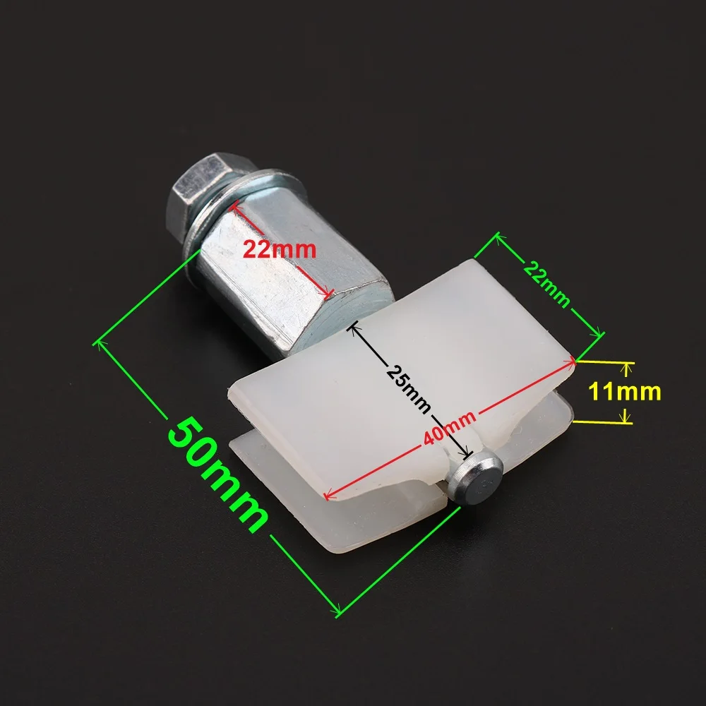 Applicable to T*yssen Elevator Door slider Landing door foot elevator parts K8 S8 height 50mm Nylon material Screw diameter M8 1pcs