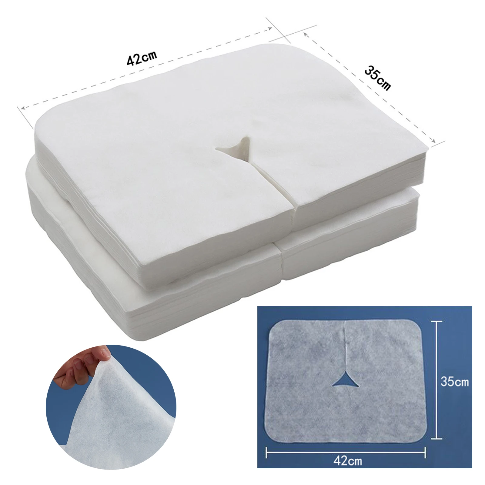 100x Disposable Face Cradle Covers Pillow Cushion Cover for Massage Tables Beauty Salon Bed
