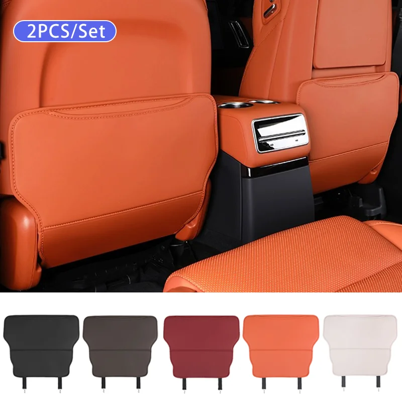 Universal Car Seat Back Protector PU Leather Anti Kick Dirty Mats Pad with Storage Bags for BMW Children Kids Accessories