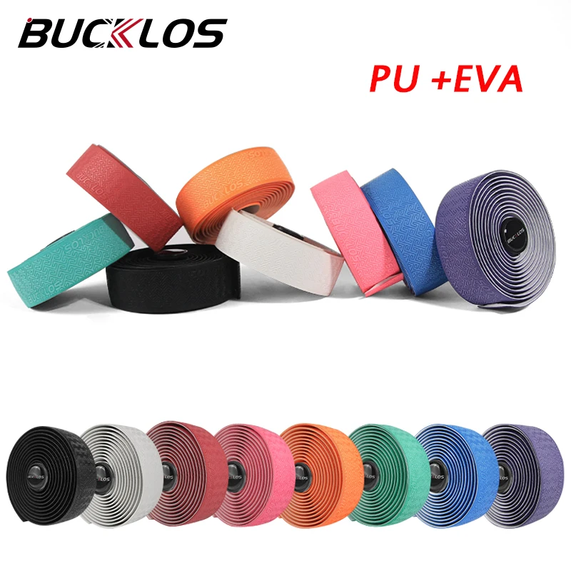 

BUCKLOS Bike Handlebar Tape Anti-Skid Bicycle Bars Tapes PU EVA Anti-slip Cycling Handlebars Breathable Wrap Road Bike Belts