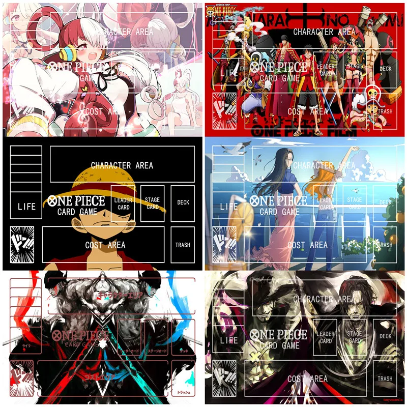 

24 Styles Anime One Piece Opcg Dedicated Game Card Play Against Table Mat Cartoon Table Mouse Pads Gifts Toys for Children