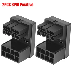 Angled ATX 8-Pin Power Adapter for GPU and Desktop Power Management (2PC 8PIN Positive)