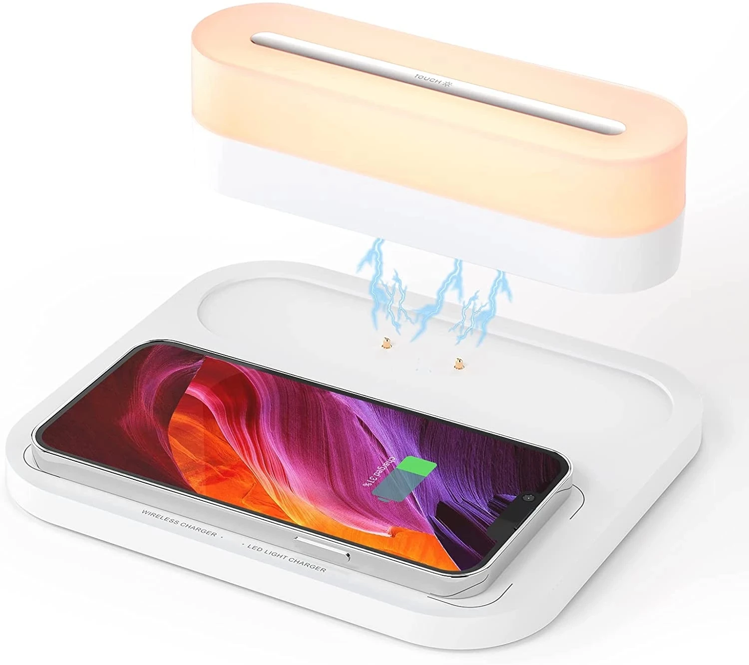 Магнитная Настольная лампа с беспроводной зарядкой