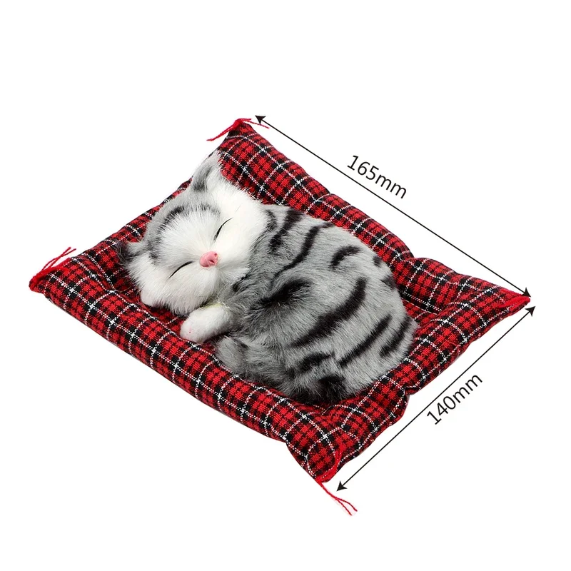 Car Decoration Accessories Lovely Plush Kittens Doll Toy Home Decoration Car-styling Car Ornaments Cute Simulation Sleeping Cats Dashboard Decoration
