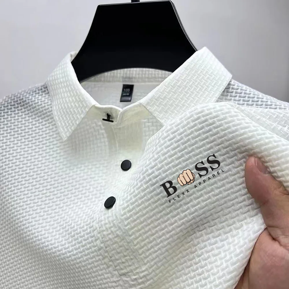 2025New Men's Summer New Letter Brand Printed Tops Fashionable Casual Refreshing Beathable Men's Short-Sleeved Polo Shirt 11 Sd70c22c0b1f743db812a50986e819a77N