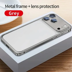Premium Aluminum Alloy Frame Metal Case with Lens Protection and Heat Dissipation - iPhone 16 Pro Max (Titanium Gray)