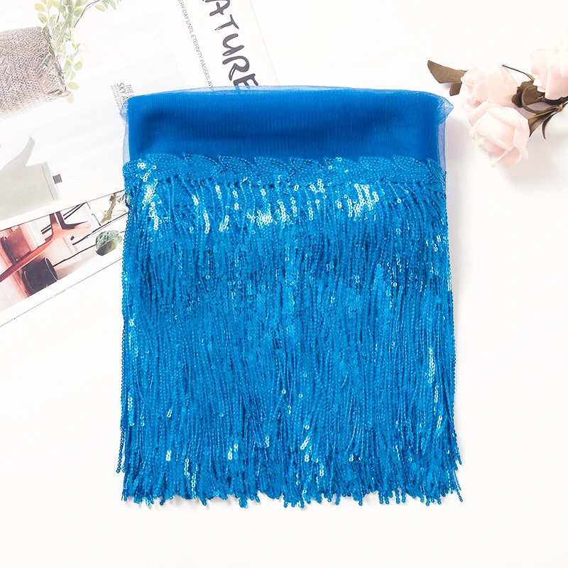 Suede Tassel Velvet Trim with Rivet and Diamond Fringe for DIY Garment Decoration