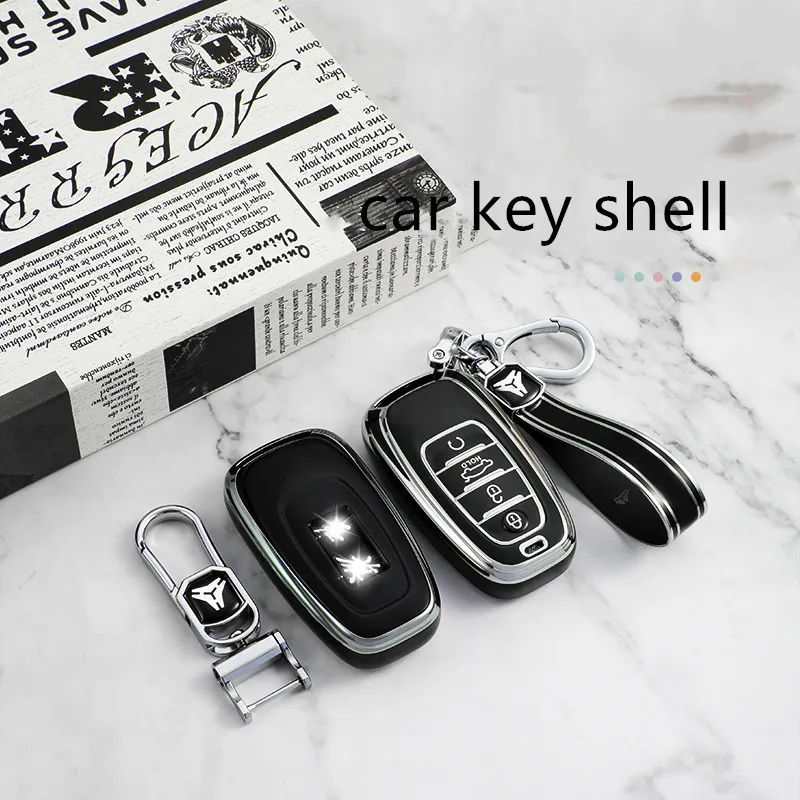 TPU Key Case For FAW Hongqi H5 Car Key Case EHS9 H9 Protection Buckle Chains