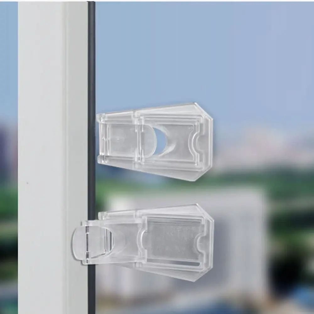 

Children Safety Lock Easy Install Transparent Lock Safety Security Sliding Window Locks for Push-pull Door