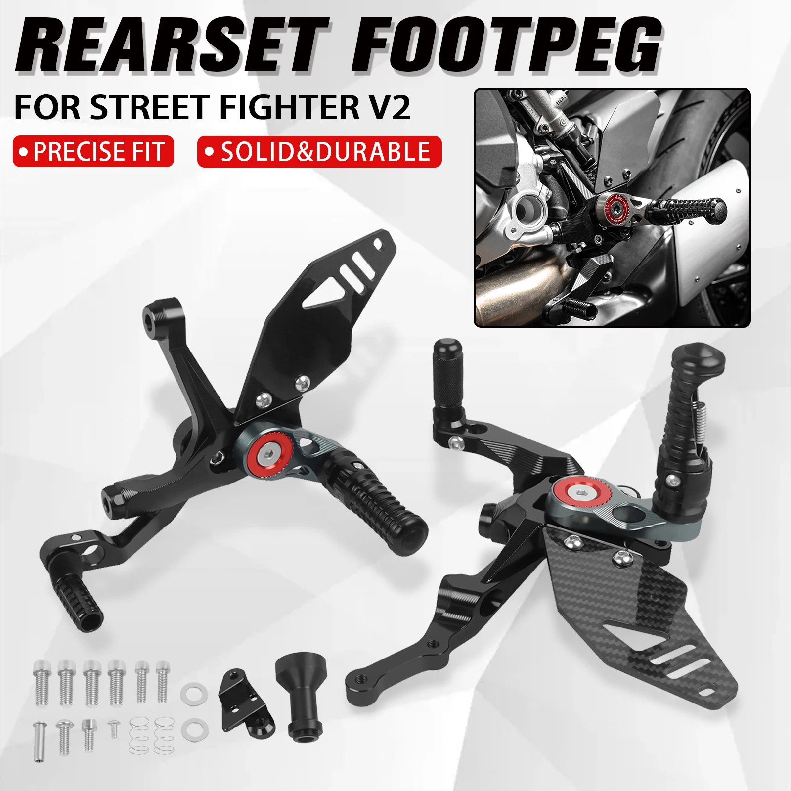 Per Ducati Streetfighter V2 Streetfighterv2 2022-2023 Pedane Pedane Pedane Pedane Pedane Pedane Pedane