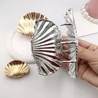 Metal Irregular Texture Shell Shape Hair Claw Clips for Women Girls Hairclip Ponytail Hair Pins Fashion Hair Accessories 5