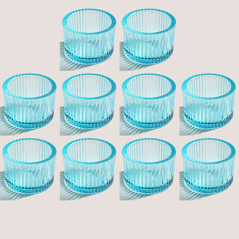 Glass Small Tea Light Candle Holder 10 Pack Table Decor Home Decor Church Housewarming Gifts Candle Pillar Holder Pink