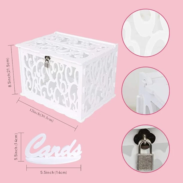 Boríték Doboz Jelkártya Tartók Esküvői Kártya Zár Diy Recepció Évforduló Érettségi Születésnapi Party Ellátása - Image 6