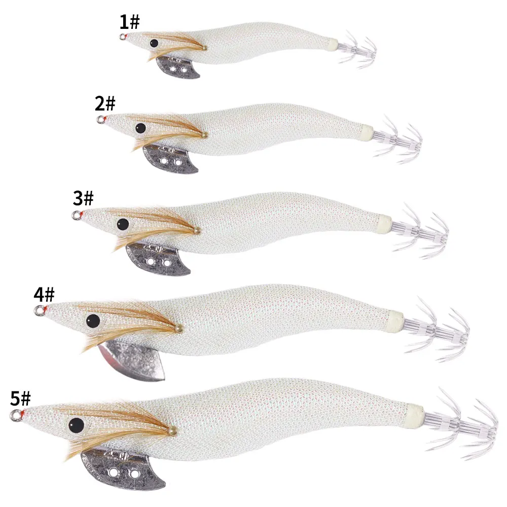 SQUID JIGS Squid Egi Shrimp jig trolling Lure Glow squid bait jig hooks Sinking octopus lure sea jig game fishing lure