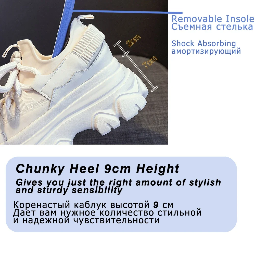 Women Sneakers Fujin 9cm Platform Wedge Sneakers Genuine Leather Chunky Sneakers for Female Spring Autumn Summer Breathable women shoes,casual sneakers,women sneakers