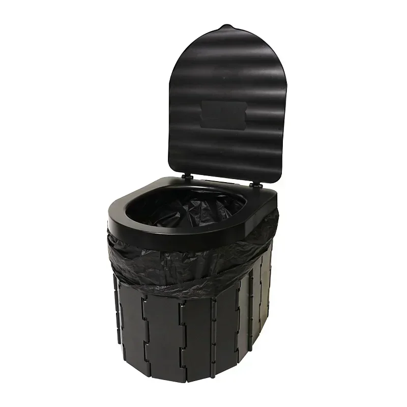 Engraved Logo Outdoor Portable Toilet Camping Folding Toilet Portable Camping Travel Toilet 6