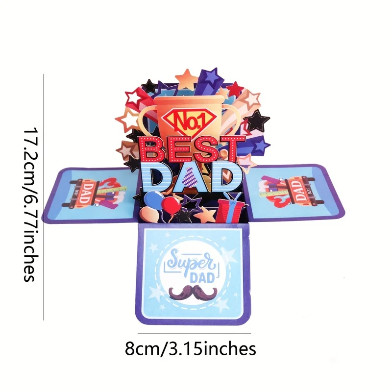 Father's Day Pop-Up 3D Craft Greeting Card Box