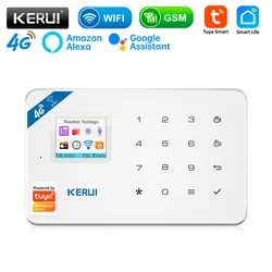 KERUI Smart Wireless Home Security Alarm System with Motion Sensor and Alexa Integration - US Plug (W184 Alarm Panel)