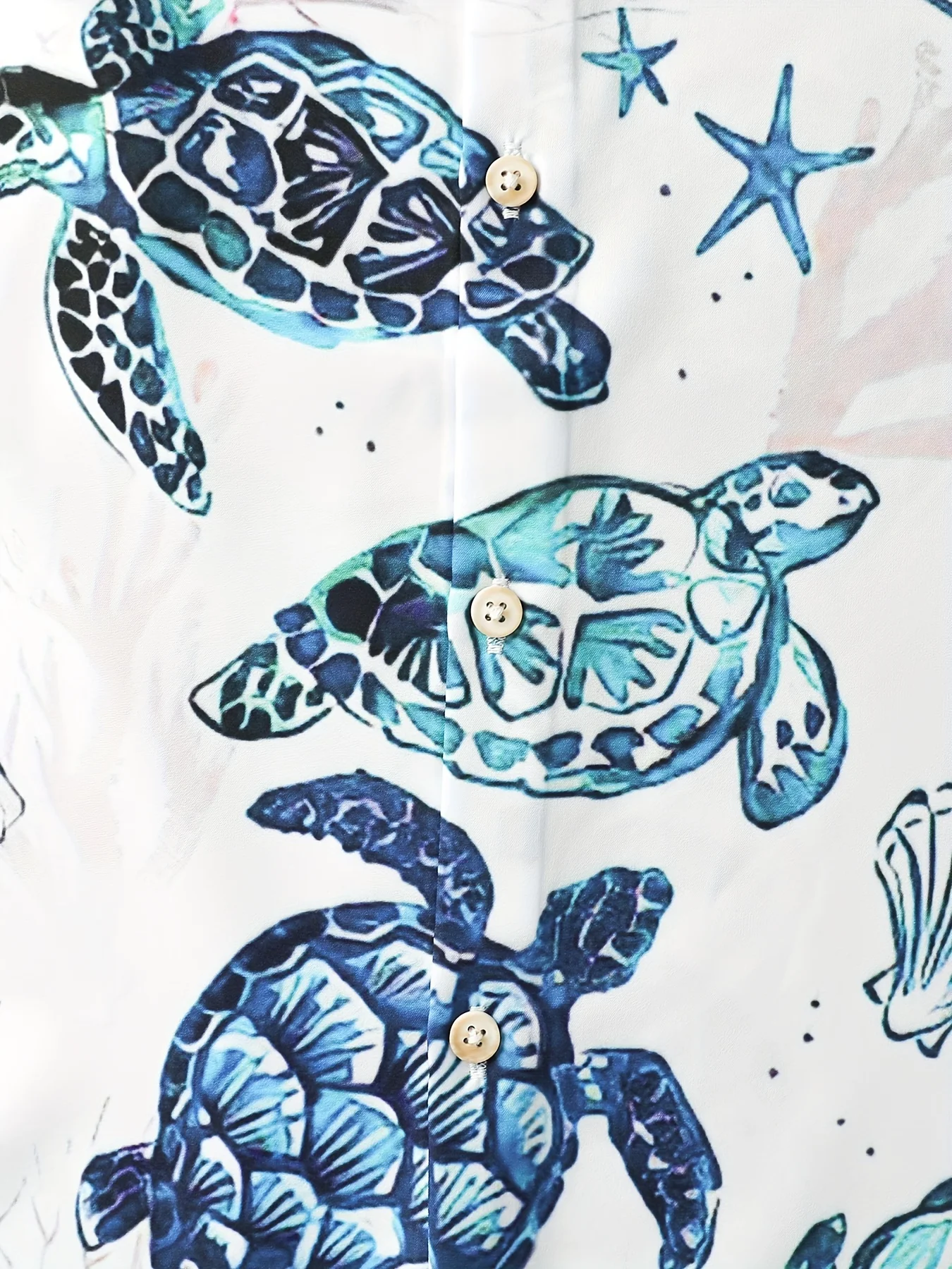 Comfy Sea Turtle Hawaiian Shirt Men Oversized Shirts Full Printed Short Sleeve Aloha Top for Summer Beach Days 5