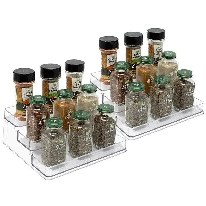 3 Tier Desktop Perfume Shelf Acrylic Cosmetic Organizer Perfume Storage Rack Doll Display Stand Kitchen Seasoning Organizer 4