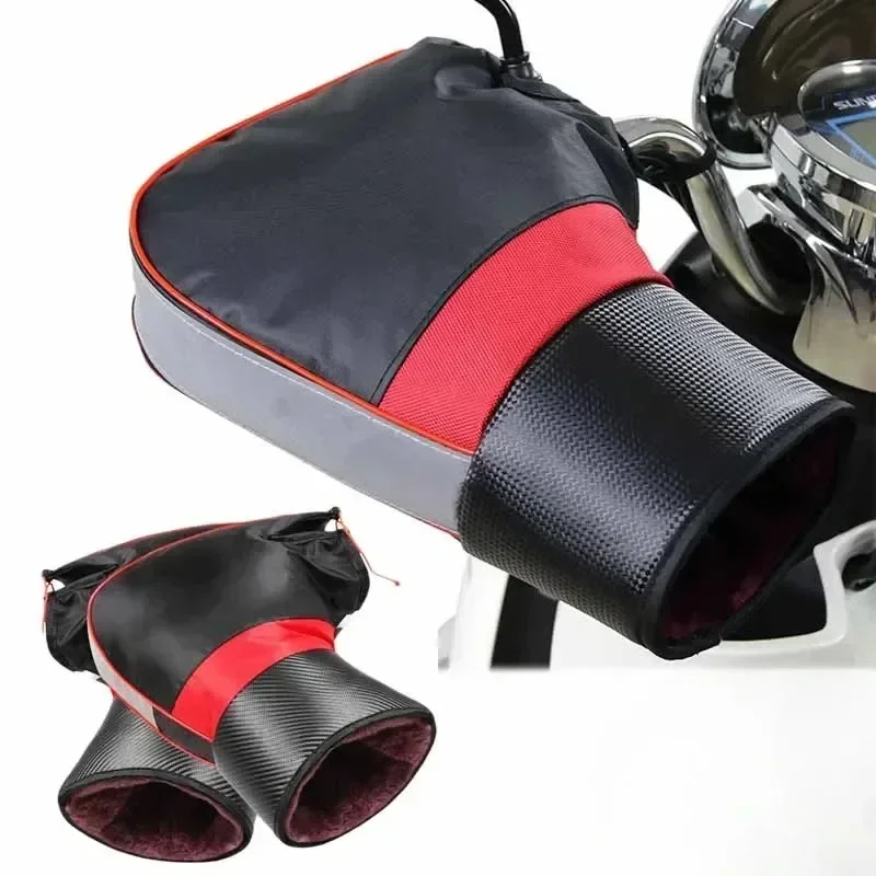 Winter Motorcycle Handlebar Muffs Warmer Mitts
