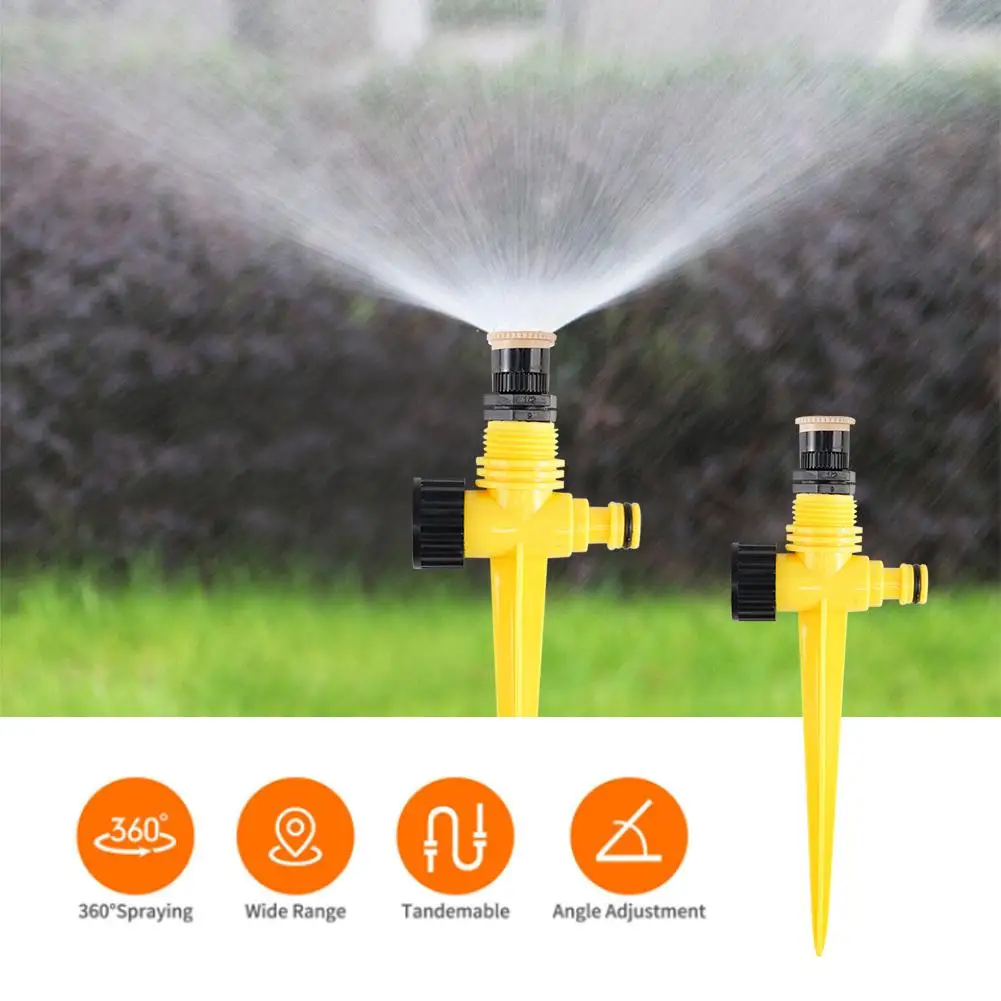 360&deg; Rotation Garden Sprinkler Irrigation Watering System 5Pcs Agriculture Ground Automatic Tube Plug Buried Atomization