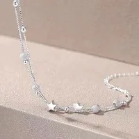 Luxury 925 Sterling Silver Star Beaded Bracelets For Women Original Designer Double Layered Adjustable Bracelet Party Jewelry - Image 5