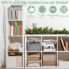 6Pcs Felt Fabric Storage Basket Large Capacity 12L Foldable Desktop Organizers Box for Home Closet Clothes Shoes Multipurpose 2