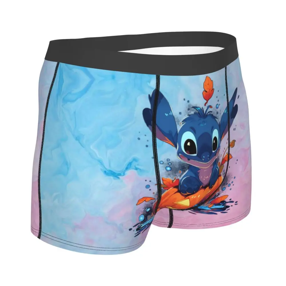 Custom Stitch Lion Cute Boxers Shorts Men's Disney Movie Briefs Underwear Fashion Underpants
