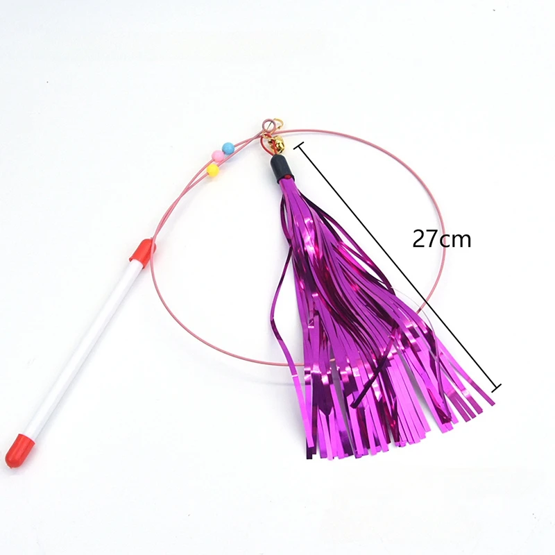 20 Style Wire Cat Toy Bend 360° Bright Color Interactive Feather 
