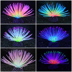 Fake Water Grass Aquarium Fish Tank Landscaping Decoration Silicone Simulation Rainbow Sea Urchin for Home Aquarium Decor
