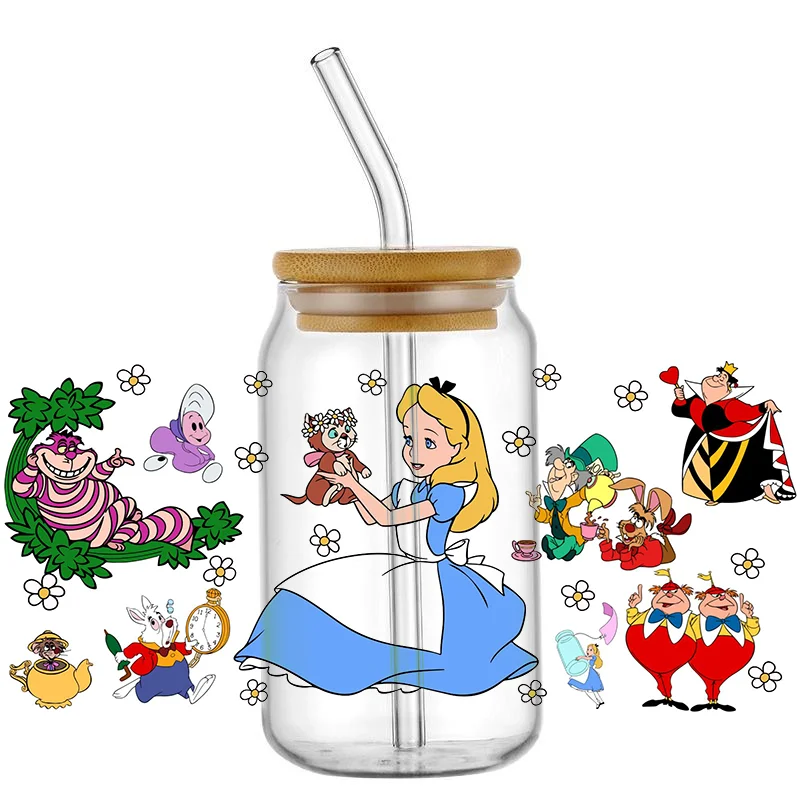 3D Miniso мультфильм УФ DTF кружка обертка для 16oz Libbey наклейка DIY водонепроницаемый DIY переводная кружка наклейка