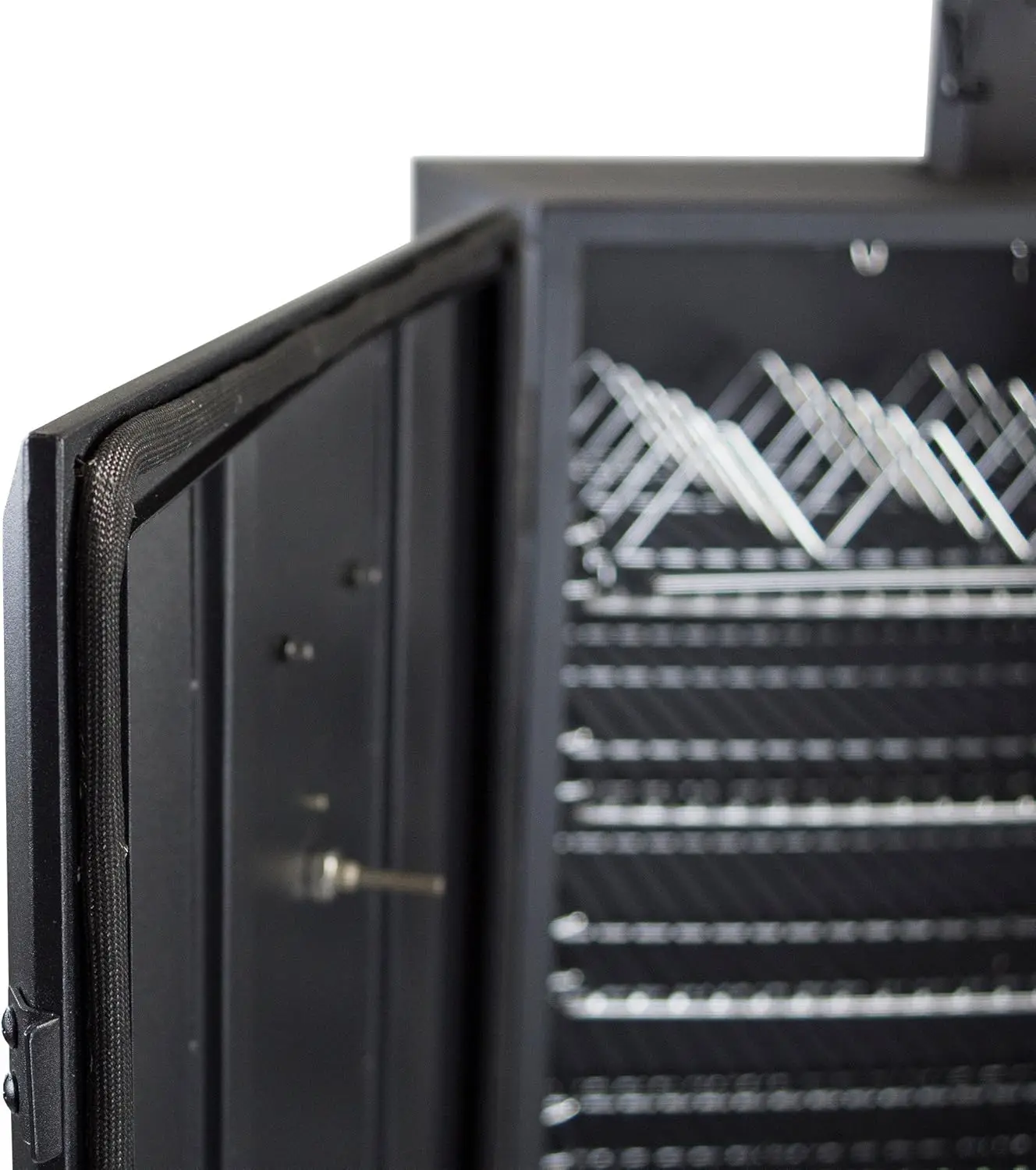 D Wide Body Vertical Offset Charcoal Smoker,Black 5