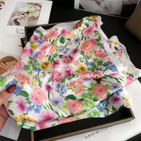 Women Popular Print Silk Scarf 70X70cm Square Scarves 2024 New Fashion Travel Decoration Sunscreen Bandannas Kerchief Hair Band 3