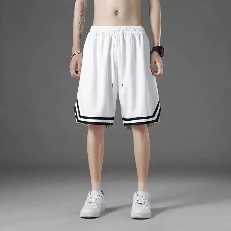 Men's Casual Shorts Summer Mesh Running Fitness Sport Short Pants Quick Dry Male Loose Basketball Training Pants Beachwear