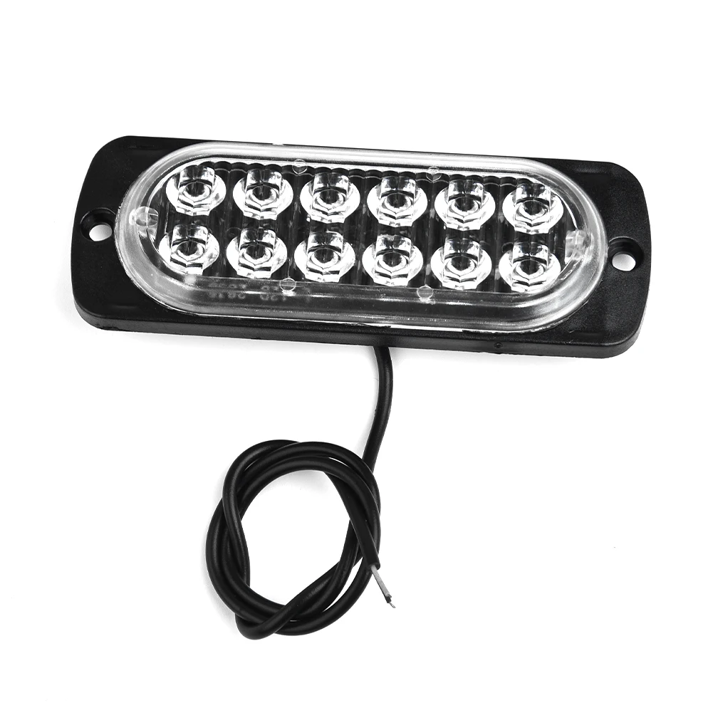

Durable Practical Working Lamps LED Light 1 Kit Top Plastic Transparent Lens Black Housing Truck Bulbs DC 12V-24V