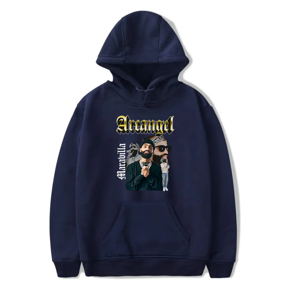 thumbnail image 1 of Sudadera con capucha Arcangel 2023 Just In Time World Tour Merch con estampado unisex, estilo hip hop informal, ropa de calle, 1 of 5