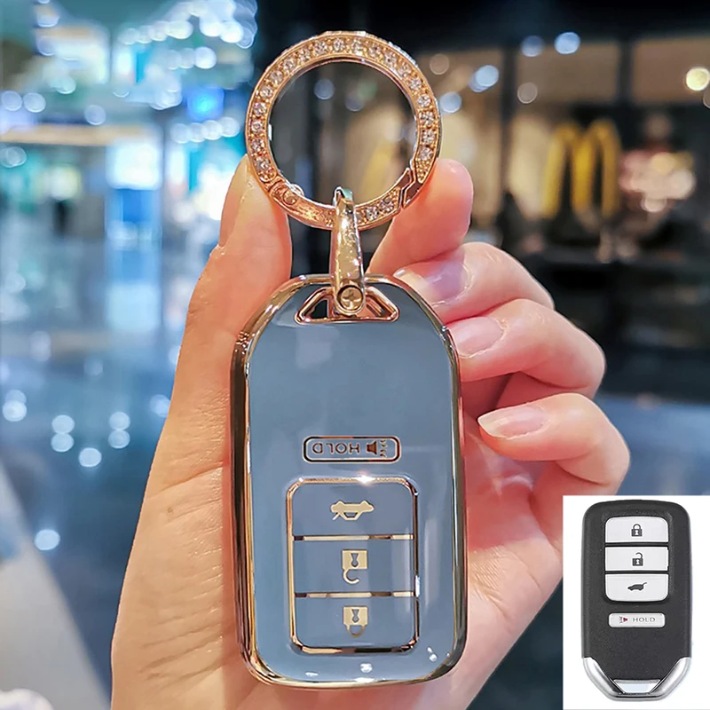 Sleek 4-Button Fashion TPU Car Remote Key Fob Cover Case