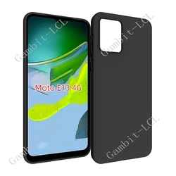 Shockproof Soft TPU Protective Back Shell for Moto E14 (Black)