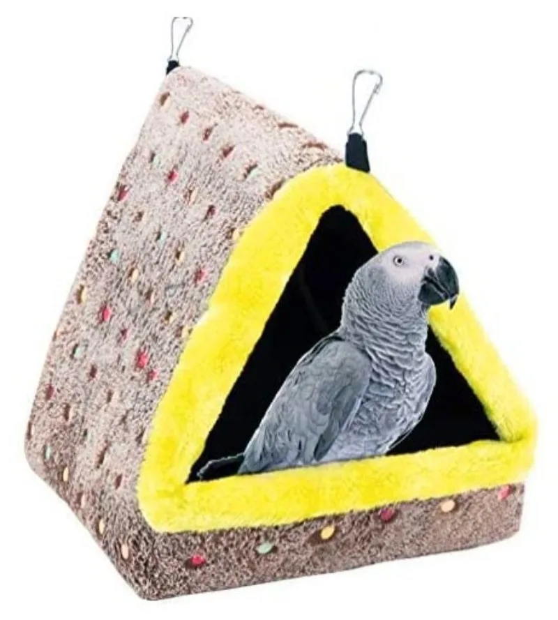 

Pet Parrot Hammock Bird Hanging Bed House Plush Winter Warm Cage Nest Tent Hamster Cage House